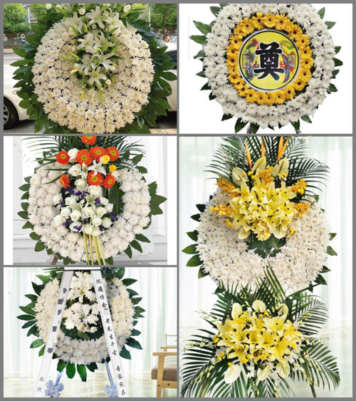 湖北黄冈市英山县草盘地镇槐树坪村花圈速递